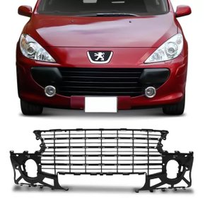 Grade Dianteira Parachoque Peugeot 307 2007 a 2012 Preto Central