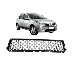Grade Dianteira Parachoque Sandero 2008 a 2010 Preto Central