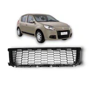 Grade Dianteira Parachoque Sandero 2011 a 2014 Preto Central