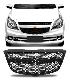 Grade Dianteira Radiador Agile Montana 2010 a 2014 Preta  