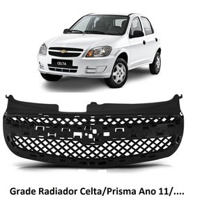 Grade Dianteira Radiador Celta Prisma 2011 a 2016 Preto 