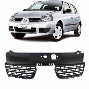 Grade Dianteira Radiador Clio 2003 2004 2005 Preto
