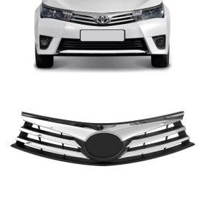 Grade Dianteira Radiador Corolla 2015 a 2017 Preto e Cromado