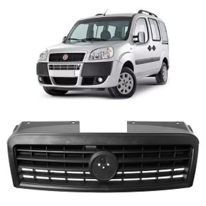 Grade Dianteira Radiador Doblo 2010 a 2017 Preta 