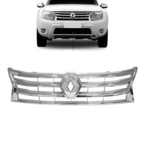 Grade Dianteira Radiador Duster 2010 a 2015 Cromada