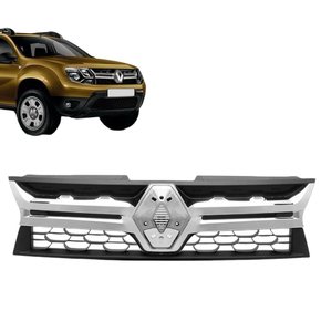 Grade Dianteira Radiador Duster 2015 a 2018 Cromada Externa / Interna