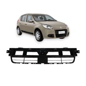 Grade Dianteira Radiador Sandero 2011 a 2014 Preta Interna