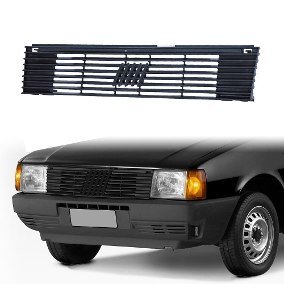 Grade Dianteira Radiador Uno Premio Elba 1983 a 1990 Frente Alta Preto 