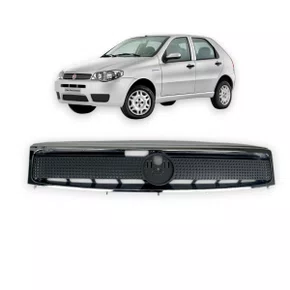 Grade Dianteiro Radiador Palio 2005 a 2014 Preta Com Muldura Cromada