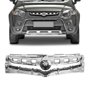 Grade Dianteiro Radiador Palio Weekend Strada Adventure 2013 a 2015 Cromado