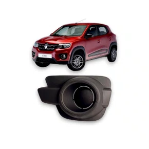 Grade Farol Milha Kwid 2017 A 2022 Preto Sem Milha Esquerdo