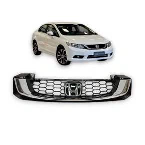 Grade Honda Civic 2015 A 2016 Com Friso Cromado Com Emblema