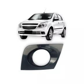 Grade Milha Parachoque Dianteiro Agile 2009 a 2014 Sem Furo Preto Direito