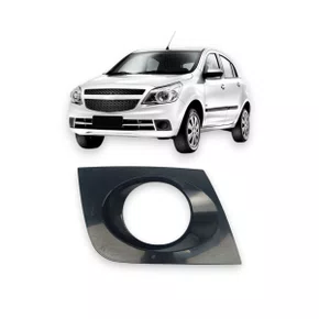 Grade Milha Parachoque Dianteiro Agile 2009 a 2014 Sem Furo Preto Esquerdo