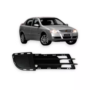 Grade Milha Parachoque Dianteiro Astra 2003 a 2011 Preto Sem Furo Lado Direito 