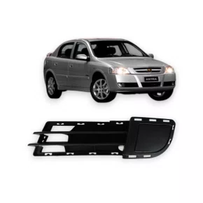 Grade Milha Parachoque Dianteiro Astra 2003 a 2011 Preto Sem Furo Lado Esquerdo 