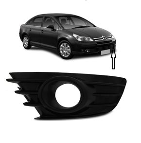 Grade Milha Parachoque Dianteiro C4 Pallas Hatch 2008 a 2013 Com Furo Preto Esquerdo