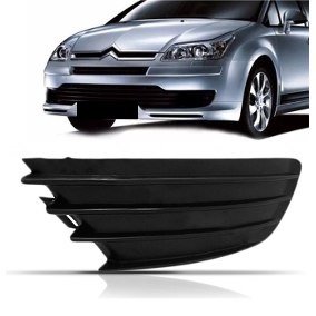 Grade Milha Parachoque Dianteiro C4 Pallas Hatch 2008 a 2013 Sem Furo Preto Esquerdo