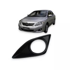 Grade Milha Parachoque Dianteiro Corolla 2008 a 2011 Com Furo Preto Esquerdo