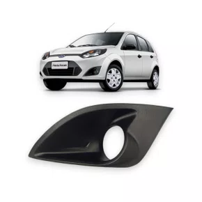 Grade Milha Parachoque Dianteiro Fiesta 2010 a 2014 Com Furo Preto Esquerdo