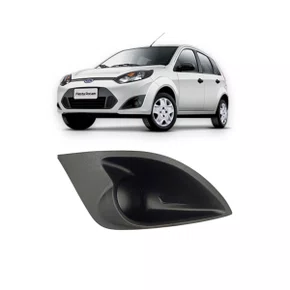 Grade Milha Parachoque Dianteiro Fiesta 2010 a 2014 Sem Furo Preto Direito