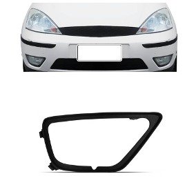 Grade Milha Parachoque Dianteiro Focus 2004 a 2008 Com Furo Preto Direito