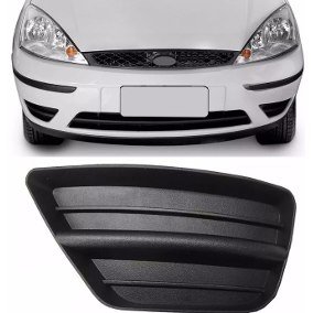 Grade Milha Parachoque Dianteiro Focus 2004 a 2008 Sem Furo Preto Direito