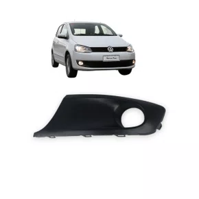 Grade Milha Parachoque Dianteiro Fox Spacefox 2010 a 2014 Com Furo Preto Esquerdo