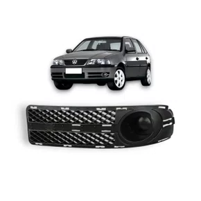 Grade Milha Parachoque Dianteiro Gol Parati Saveiro G3 02 a 05 Sem Furo Preto Direito