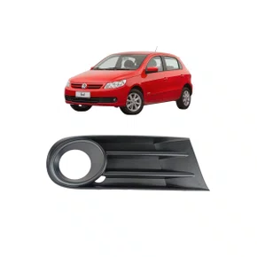 Grade Milha Parachoque Dianteiro Gol Saveiro Voyage G5 2008 a 2013 Com Furo Preto Direito