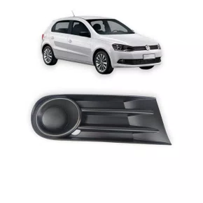 Grade Milha Parachoque Dianteiro Gol Saveiro Voyage G5 2008 a 2013 Sem Furo Preto Direito