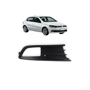 Grade Milha Parachoque Dianteiro Gol Voyage G6 2013 a 2016 Com Furo Preto Direito