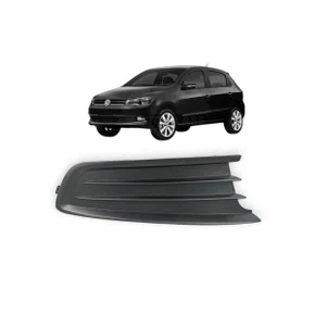 Grade Milha Parachoque Dianteiro Gol Voyage G6 2013 a 2016 Sem Furo Preto Direito