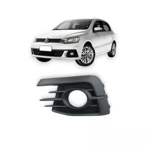 Grade Milha Parachoque Dianteiro Gol Voyage G7 2016 a 2018 Com Furo Preto Lado Esquerdo Motorista
