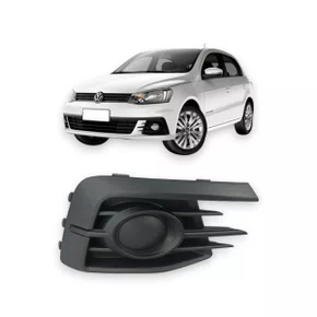 Grade Milha Parachoque Dianteiro Gol Voyage G7 2016 a 2018 Sem Furo Preto Lado Direito Passageiro