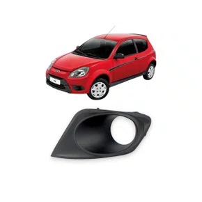 Grade Milha Parachoque Dianteiro Ka 2011 a 2013 Com Furo Preto Direito