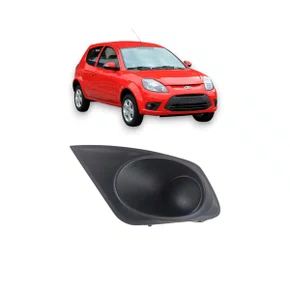 Grade Milha Parachoque Dianteiro ka 2012 a 2014 Sem Furo Preto Esquerdo