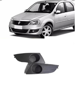 Grade Milha Parachoque Dianteiro Logan 2010 a 2013 Sem Furo Lado Direito Passageiro