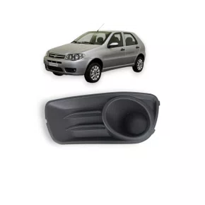 Grade Milha Parachoque Dianteiro Palio Siena Weekend 04 a 10 Sem Furo Cinza Esquerdo