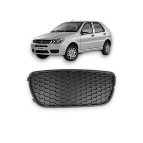 Grade Milha Parachoque Dianteiro Palio Siena Weekend 04 a 10 Sem Furo Preto Direito