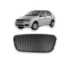 Grade Milha Parachoque Dianteiro Palio Siena Weekend 04 a 10 Sem Furo Preto Esquerdo