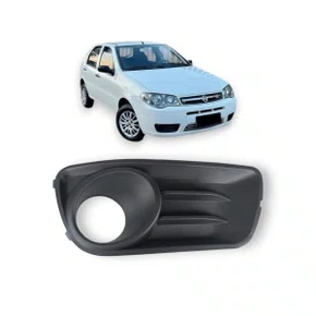 Grade Milha Parachoque Dianteiro Palio Siena Weekend 2010 a 2016 Com Furo Preto Direito