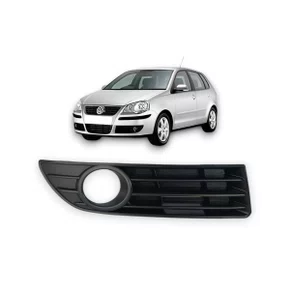 Grade Milha Parachoque Dianteiro Polo 2007 a 2011 Com Furo Preto Direito