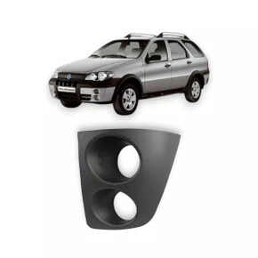 Grade Milha Parachoque Dianteiro Strada 2005 a 2013 Com Furo Preto Esquerdo