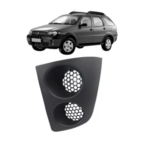 Grade Milha Parachoque Dianteiro Strada Weekend 2004 a 2012 Semm Furo Preto Esquerdo