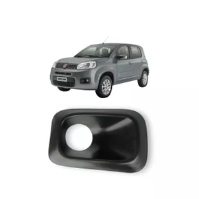 Grade Milha Parachoque Dianteiro Uno Atractive 2015 a 2018 Preto Com Furo  Lado Direito 