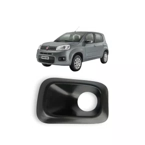 Grade Milha Parachoque Dianteiro Uno Atractive 2015 a 2018 Preto Com Furo  Lado Esquerdo
