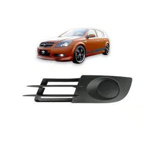 Grade Milha Parachoque Dianteiro Vectra 2006 a 2009 Sem Furo Preto Esquerdo