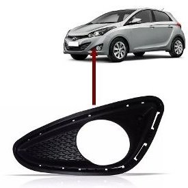 Grade Moldura Farol Milha HB20 Hatch Sedan 2013 a 2015 Com Furo Milha Lado Direito Passageiro