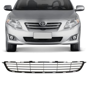 Grade Parachoque Dianteiro Central Corolla 2008 a 2011 Preta  